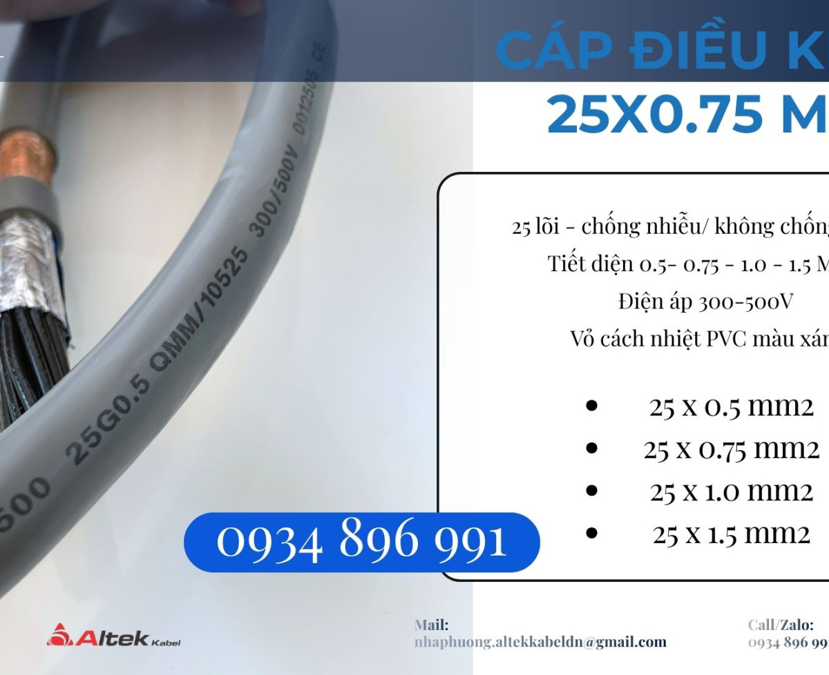 Cáp Tín Hiệu Chống Nhiễu 25 Lõi Đà Nẵng, Quảng Trị, Quảng Nam, Huế