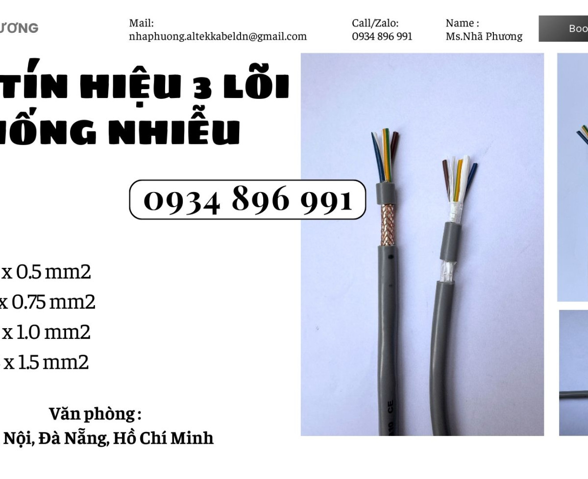 Cáp Điều Khiển 3x1.5 Chống Nhiễu Giá Tốt Tại Đà Nẵng – Huế – Quảng Trị