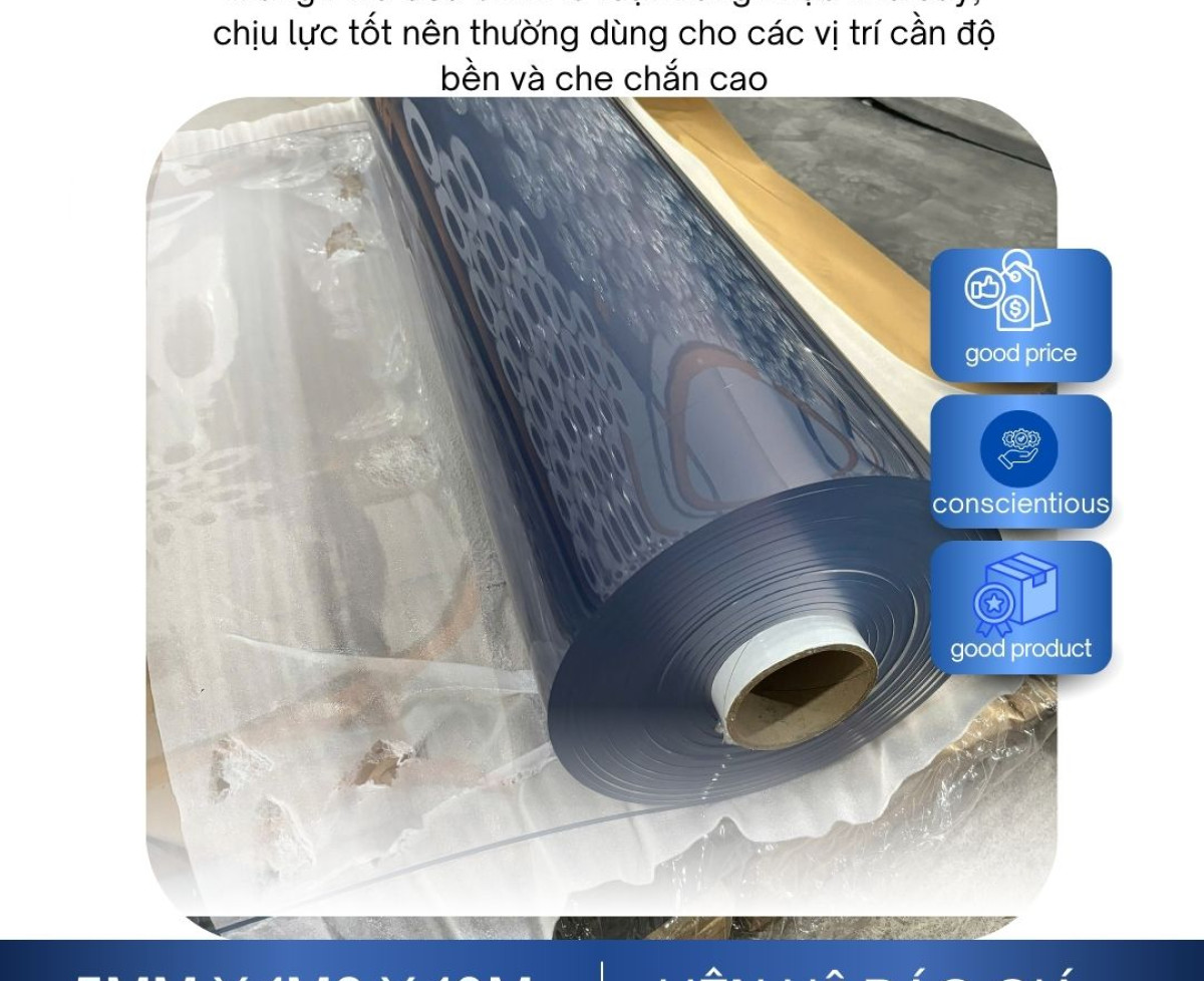 Màng PVC dẻo 5mm giá sỉ hàng có sẵn tại kho Hà Nội