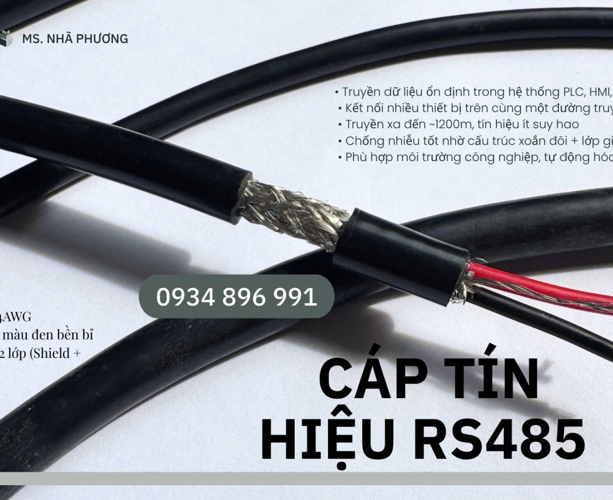 Cáp RS485 Chống Nhiễu 1 Pair 24AWG – Giao Ngay TP.HCM, Bình Dương, Đồng Nai