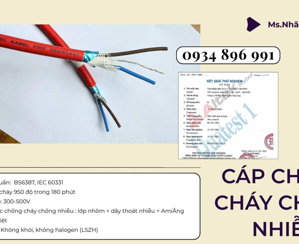 Dây Điện Chống Cháy Chống Nhiễu 2x2.5 Đạt Chuẩn BS 6387 – IEC 60331 | Có Hàng Sơn La – Hòa Bình – Yên Bái