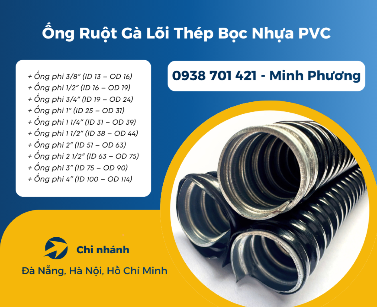 Ống Ruột Gà Lõi Thép Bọc Nhựa PVC – Linh Hoạt, Chống Cháy, Phù Hợp Mọi Công Trình
