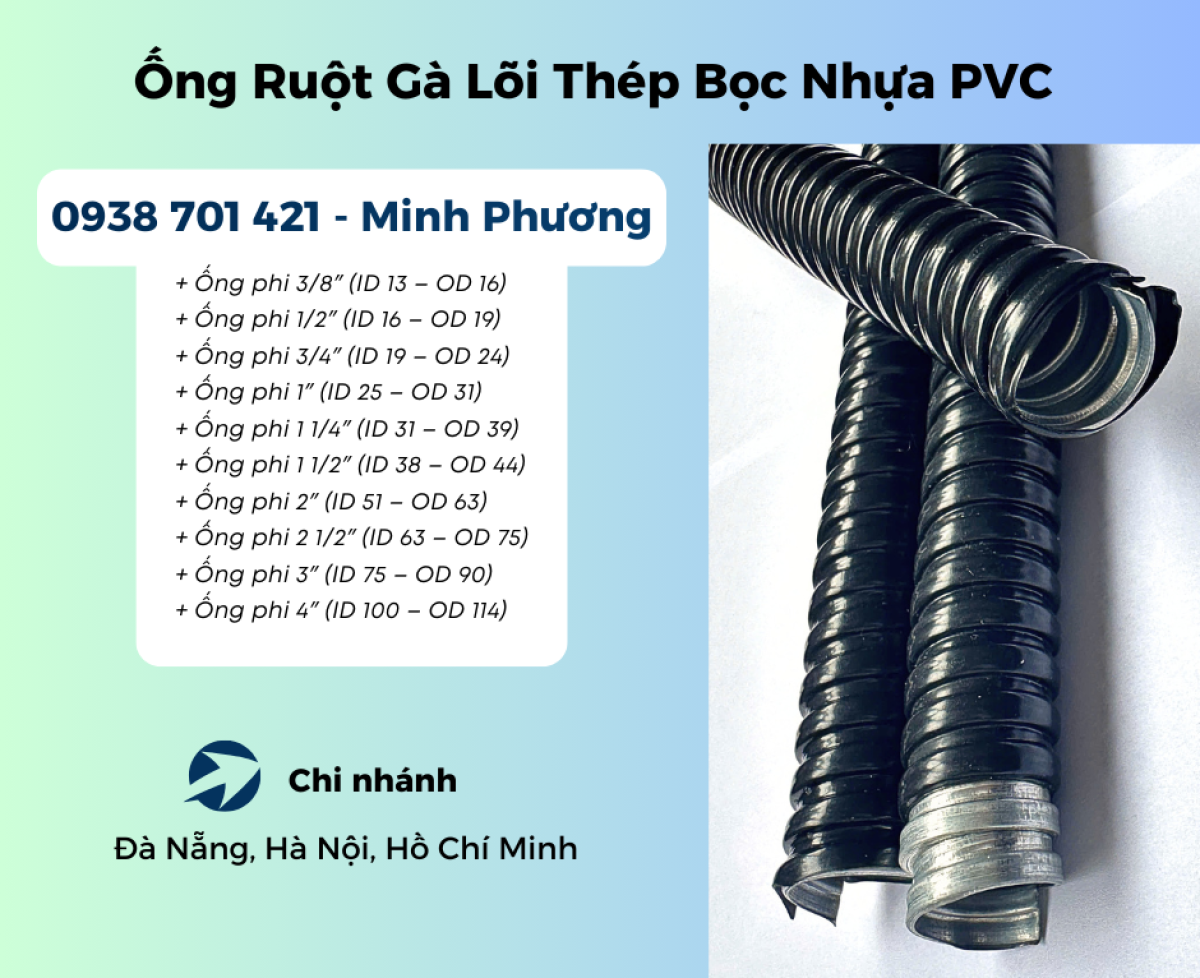 Ống Ruột Gà Lõi Thép Bọc Nhựa PVC – Linh Hoạt, Chống Cháy, Phù Hợp Mọi Công Trình