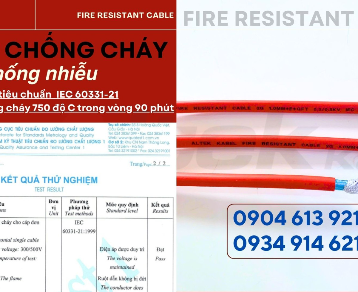 Cáp tín hiệu báo cháy chống cháy chống nhiễu 2x1.5 Altek Kabel