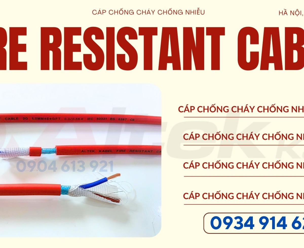 Cáp tín hiệu báo cháy chống cháy chống nhiễu 2x1.5 Altek Kabel
