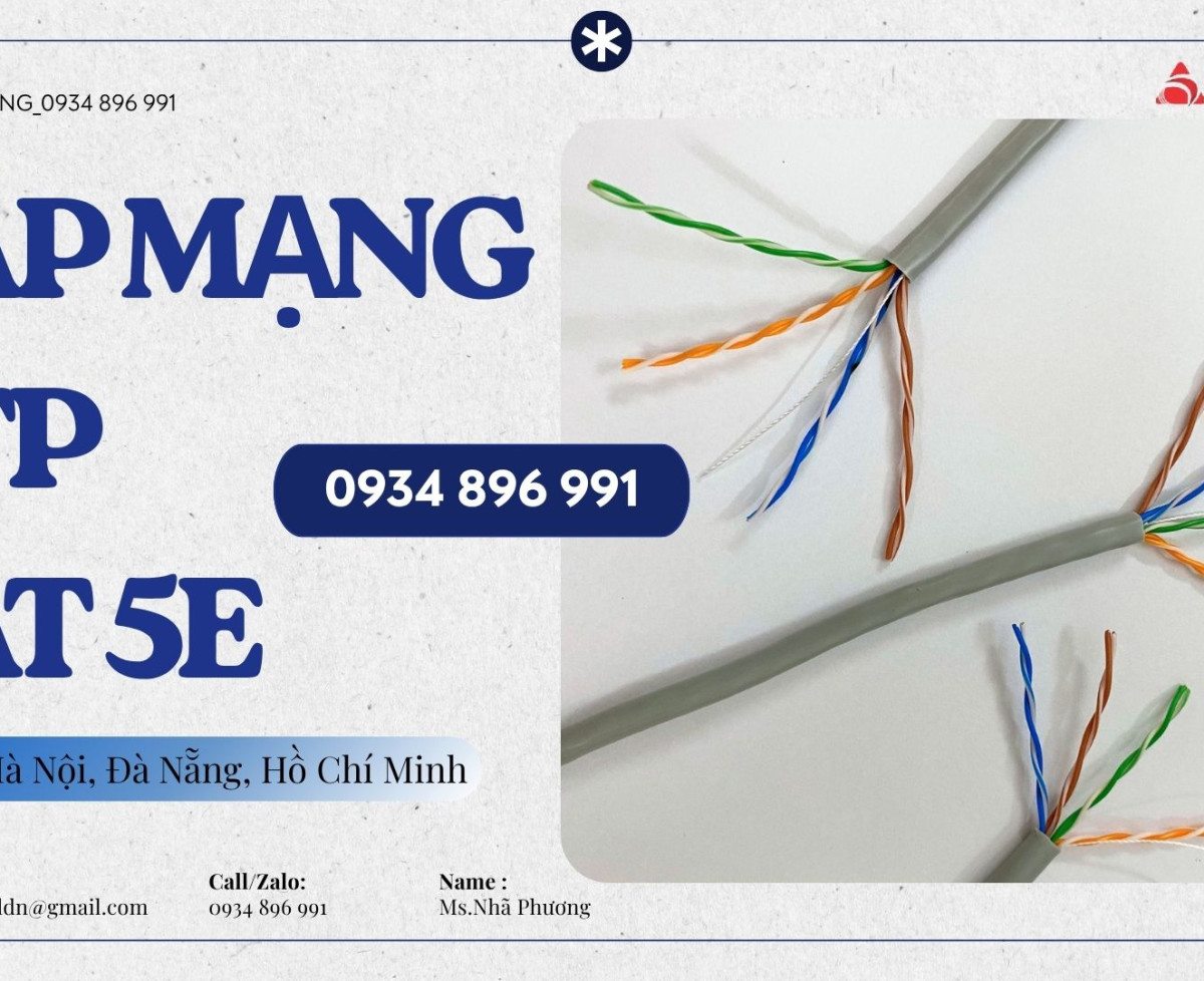 Cáp Mạng Camera Cat5e 24AWG – Lắp Đặt Tại Đà Nẵng, Quy Nhơn, Nha Trang