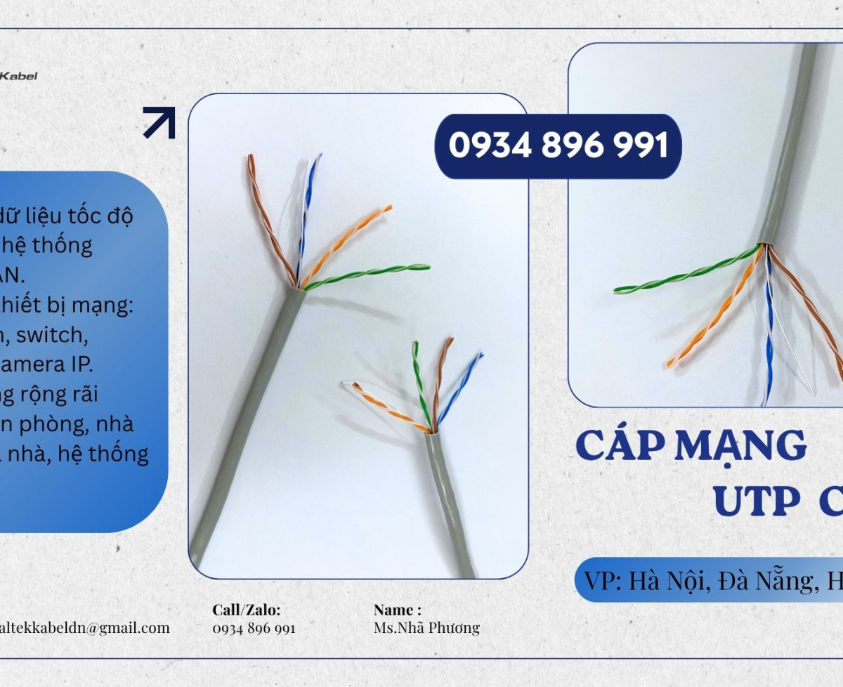 Cáp Mạng Camera Cat5e 24AWG – Lắp Đặt Tại Đà Nẵng, Quy Nhơn, Nha Trang
