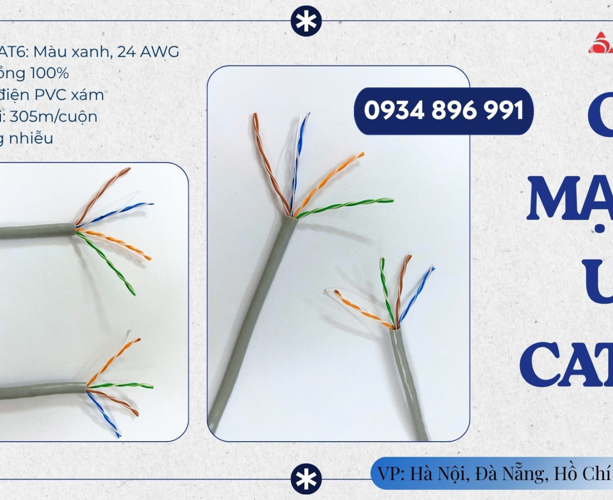 Cáp Mạng Camera Cat5e 24AWG – Lắp Đặt Tại Đà Nẵng, Quy Nhơn, Nha Trang