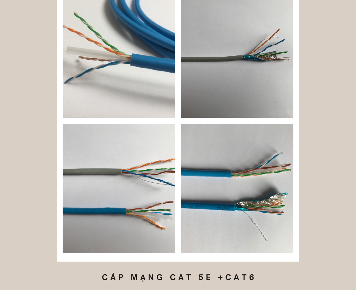 Cáp mạng UTP Cat 5E/ FPT 5, UTP 6/ FTP 6 chống nhiễu