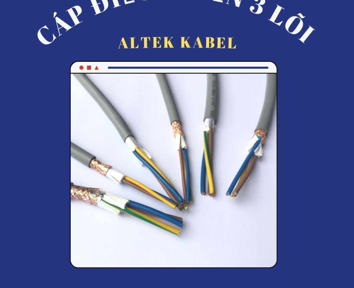 Cáp điều khiển đồng mềm 3 lõi vỏ xám Altek Kabel