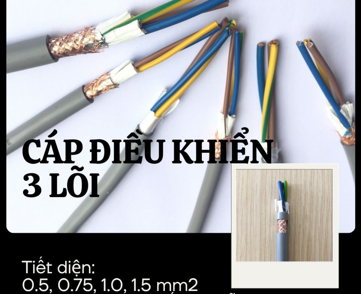 Cáp điều khiển đồng mềm 3 lõi vỏ xám Altek Kabel
