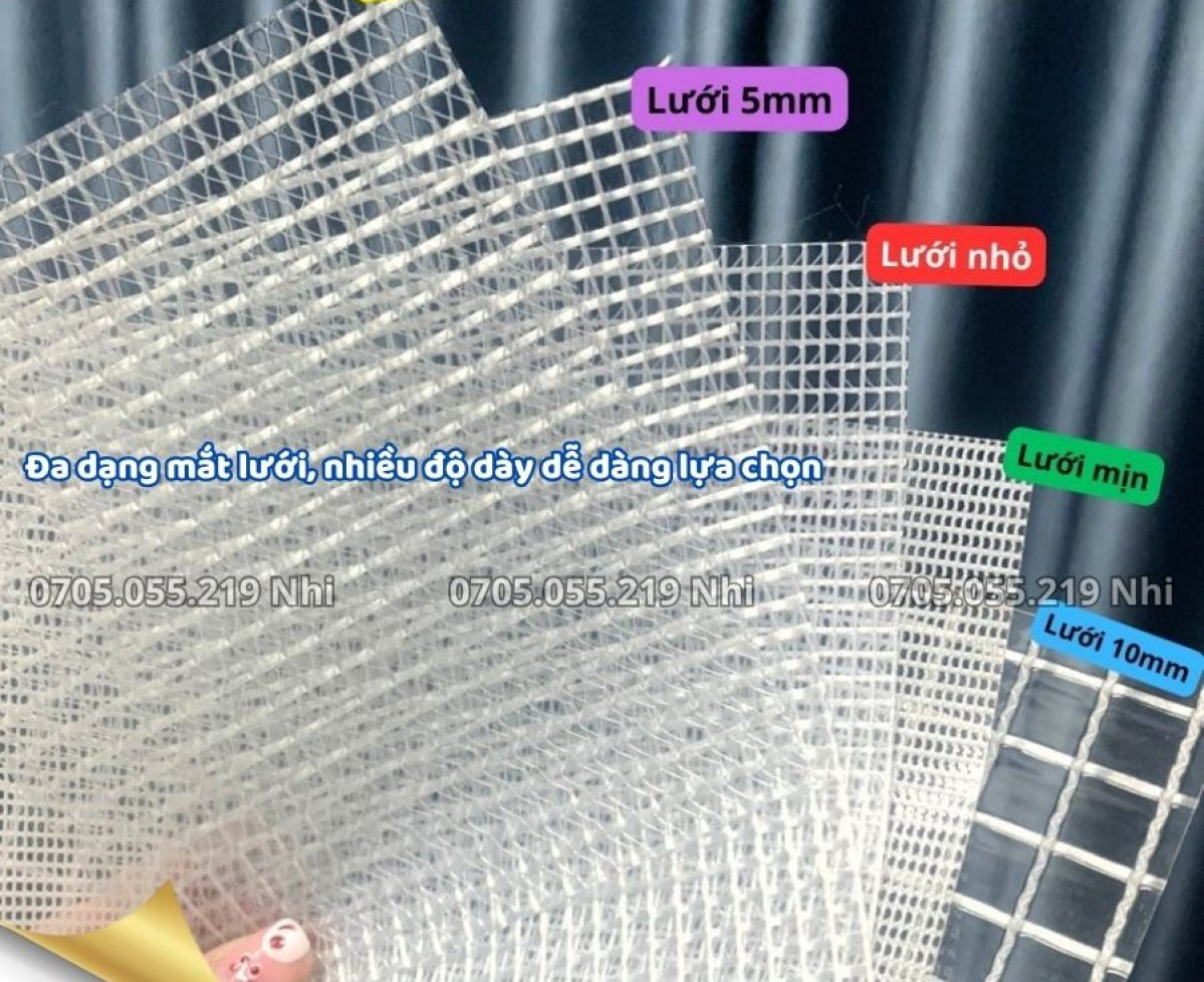 Màng nhựa Pvc lưới nhỏ caro - vật liệu " Quốc dân" của xưởng may mặc và công trình thi công bạt 2026