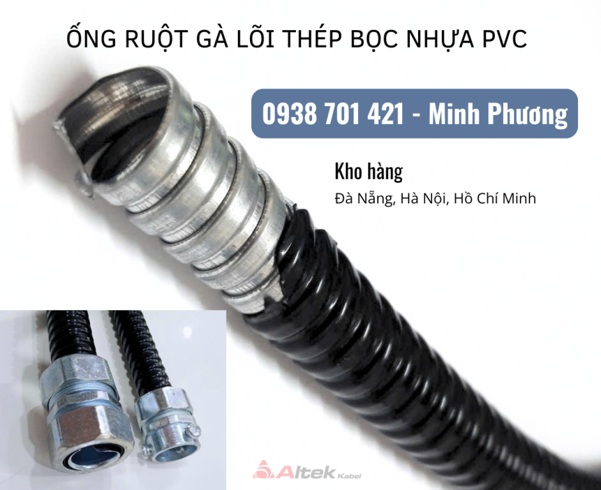 Ống Ruột Gà Lõi Thép Bọc Nhựa PVC Giá Tốt – Bền, Dẻo, Chống Nước Đà Nẵng