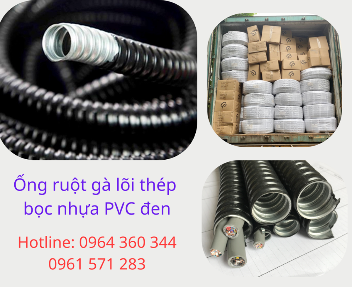 Ống ruột gà lõi thép phi 3/4 (ID 19 - OD 24) - Hàng sẵn Hà Nội