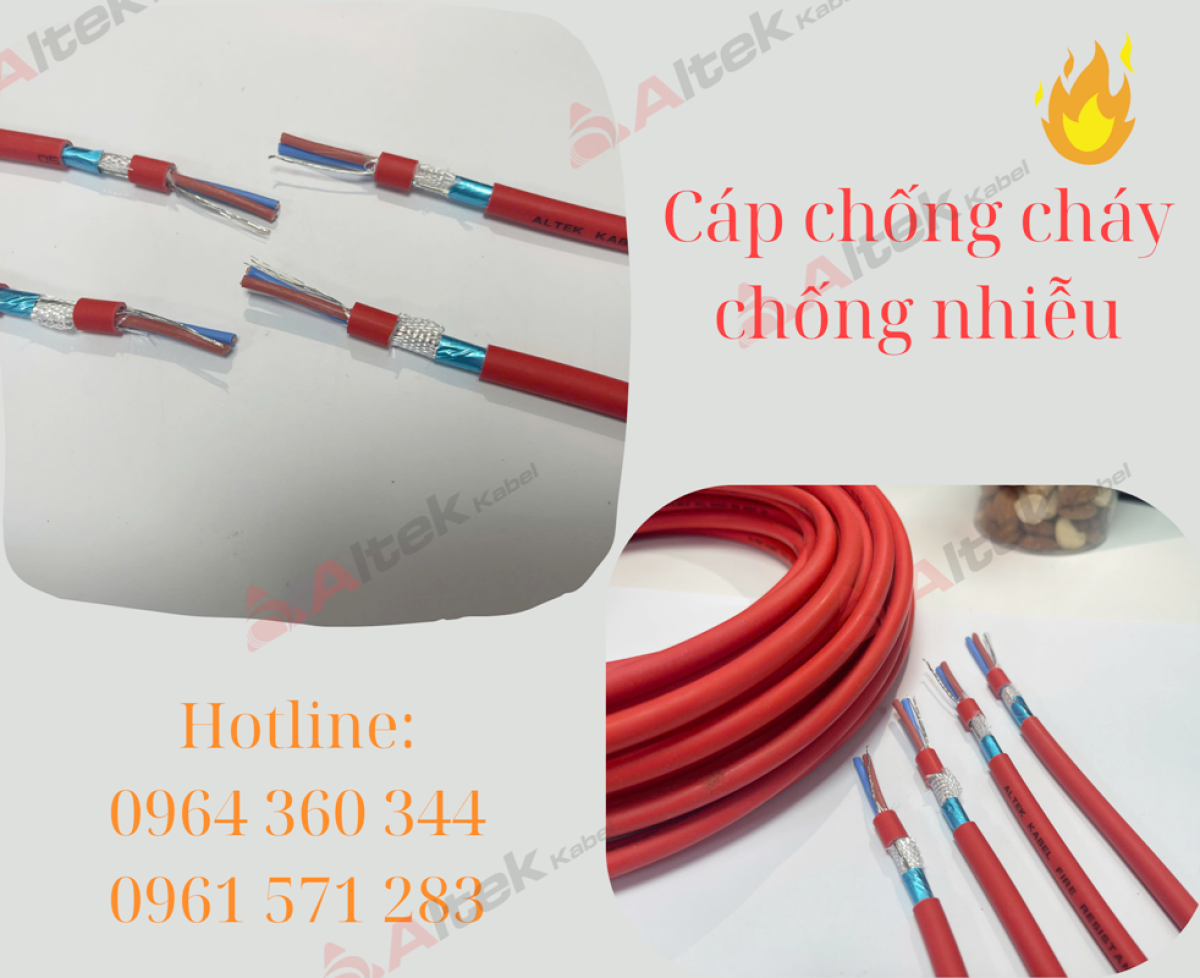 Cáp tín hiệu chống nhiễu chống cháy 2x1.0mm2 giá tốt