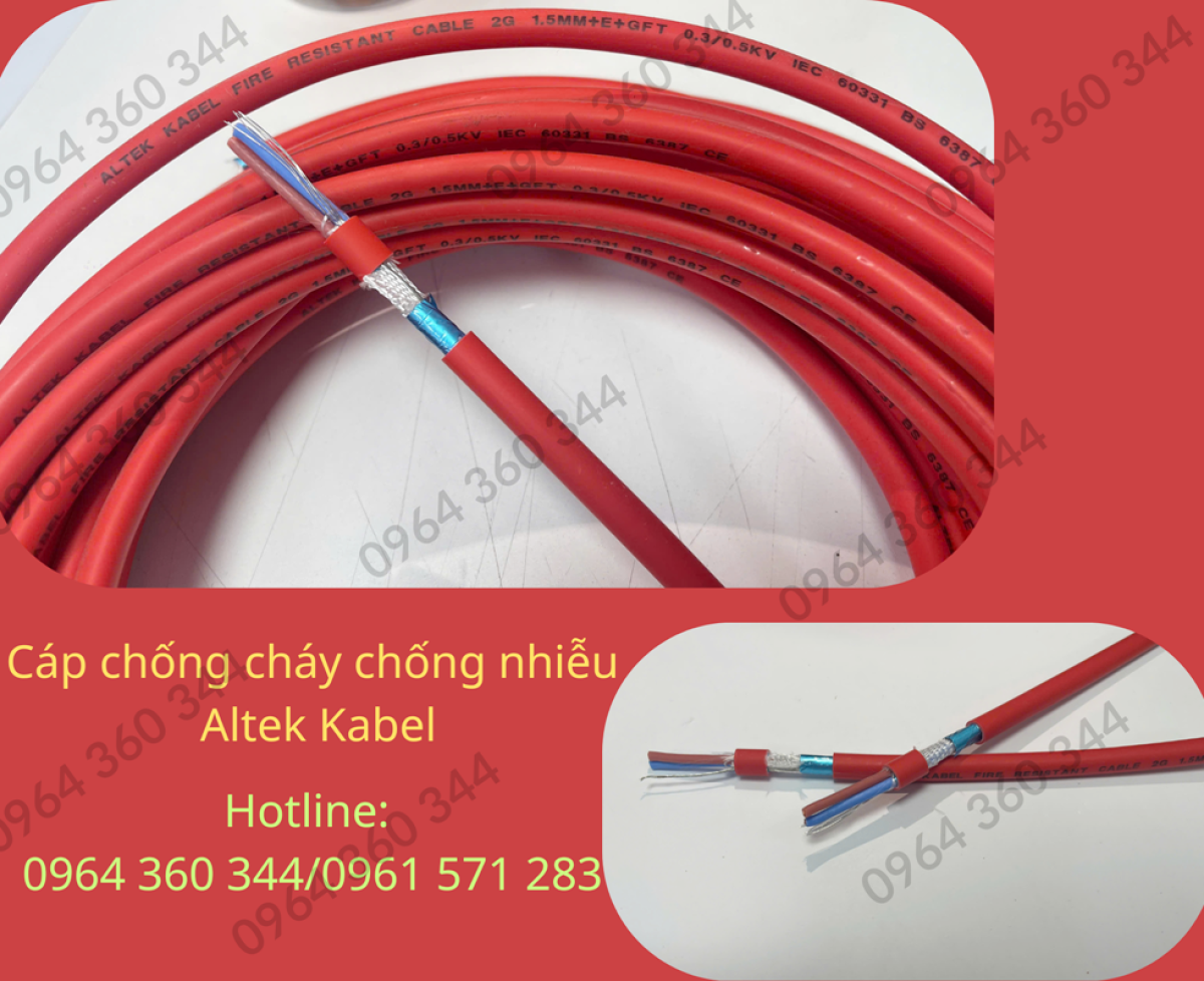 Cáp tín hiệu chống nhiễu chống cháy 2x1.0mm2 giá tốt