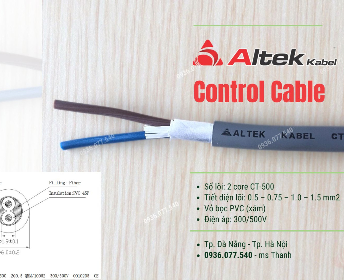Cáp điều khiển Altek Kabel CT-2G x 0.5 MM2