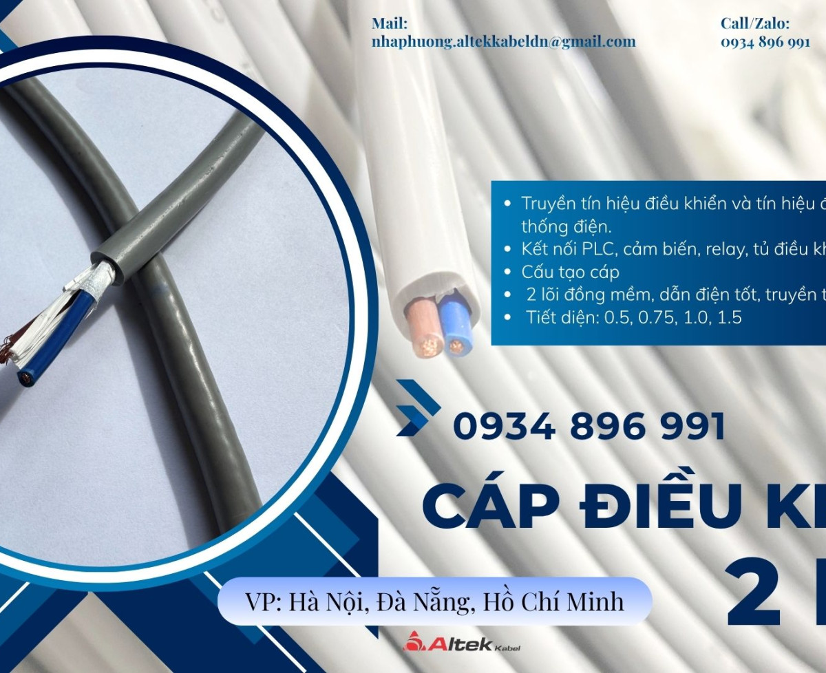 Tổng Kho Cáp Altek Kabel 0.5 - 1.5mm2 Tại Hà Nội & TP.HCM – Giao Hàng Toàn Quốc