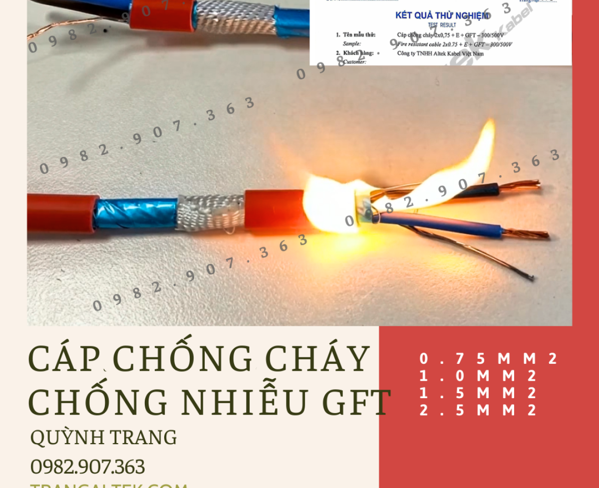 Cung cấp cáp chống cháy chống nhiễu 3 miền – Giá tốt