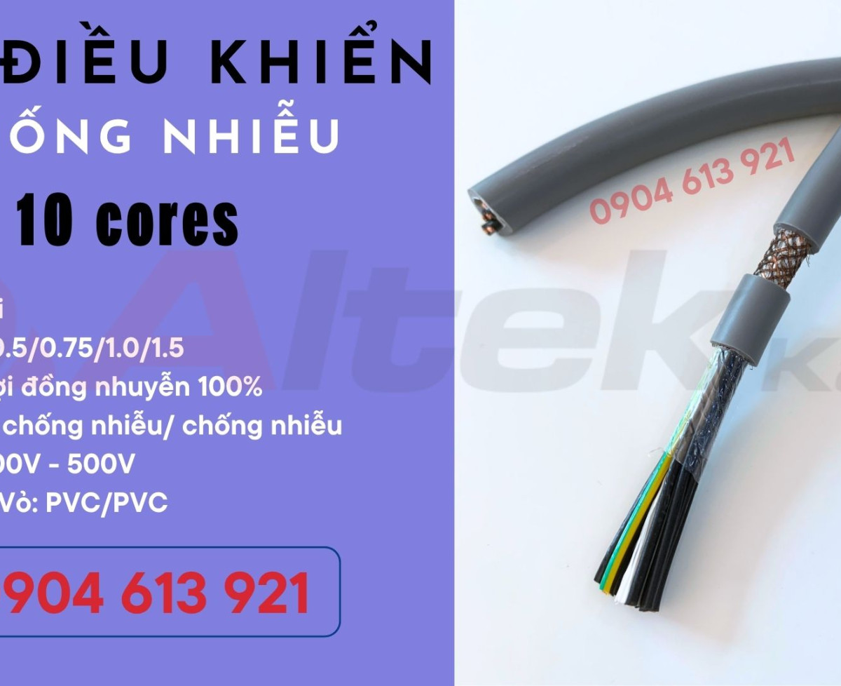 Cáp điều khiển 10x0.5/10x0.75/10x1.0/10x1.5 Altek Kabel - Hà Nội, Đà Nẵng, HCM