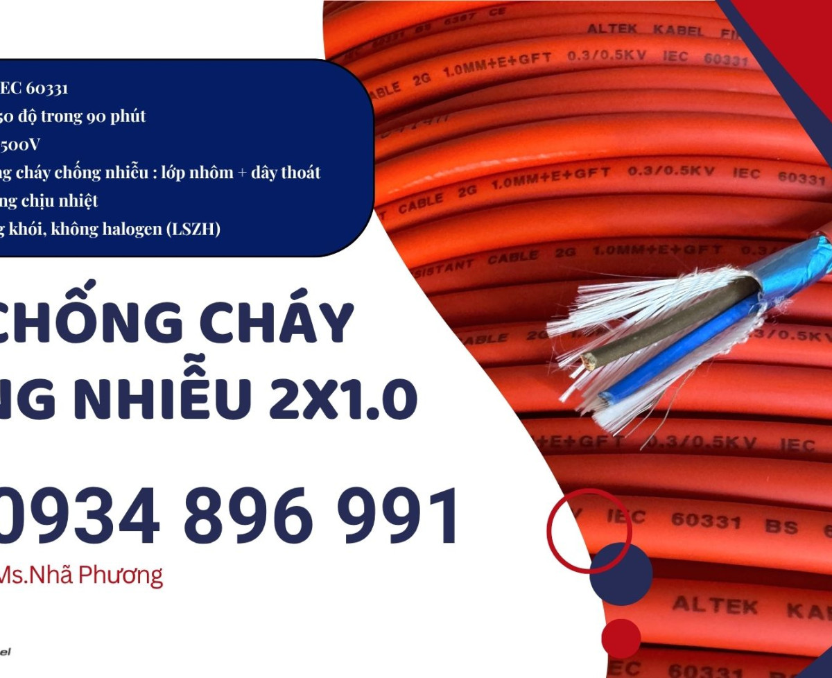 Cáp 2x1.0mm² Altek Kabel – Giải Pháp Cho Hệ Thống PCCC Tại Đồng Nai, Long An