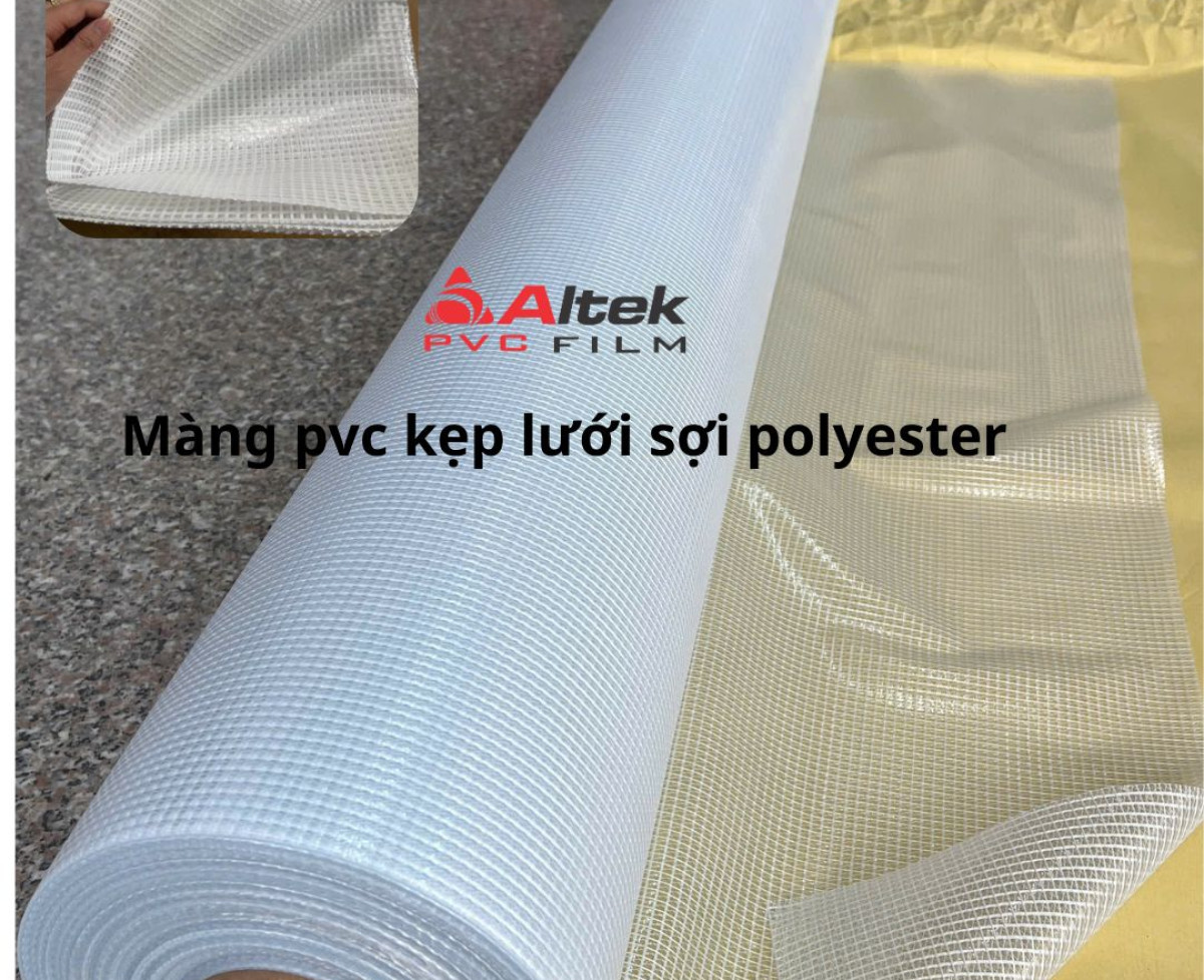 Lưới pvc chống nắng sợi Polyester - bạt lưới che nắng mưa