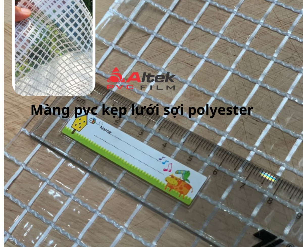 Lưới pvc chống nắng sợi Polyester - bạt lưới che nắng mưa