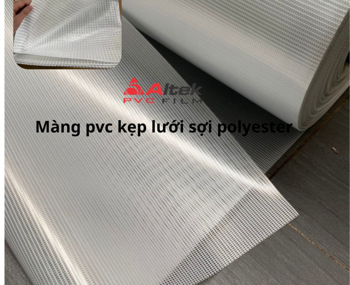 Lưới pvc chống nắng sợi Polyester - bạt lưới che nắng mưa