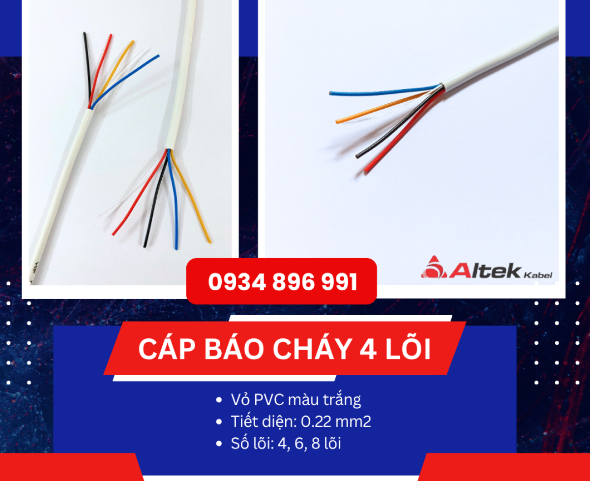 Cáp báo cháy 4 lõi tại Đà Nẵng – Sẵn hàng số lượng lớn, giao nhanh toàn quốc