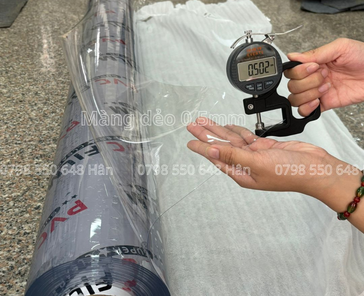 Màng nhựa pvc dẻo trong suốt 0.5mm, 1.0mm, 1.5mm