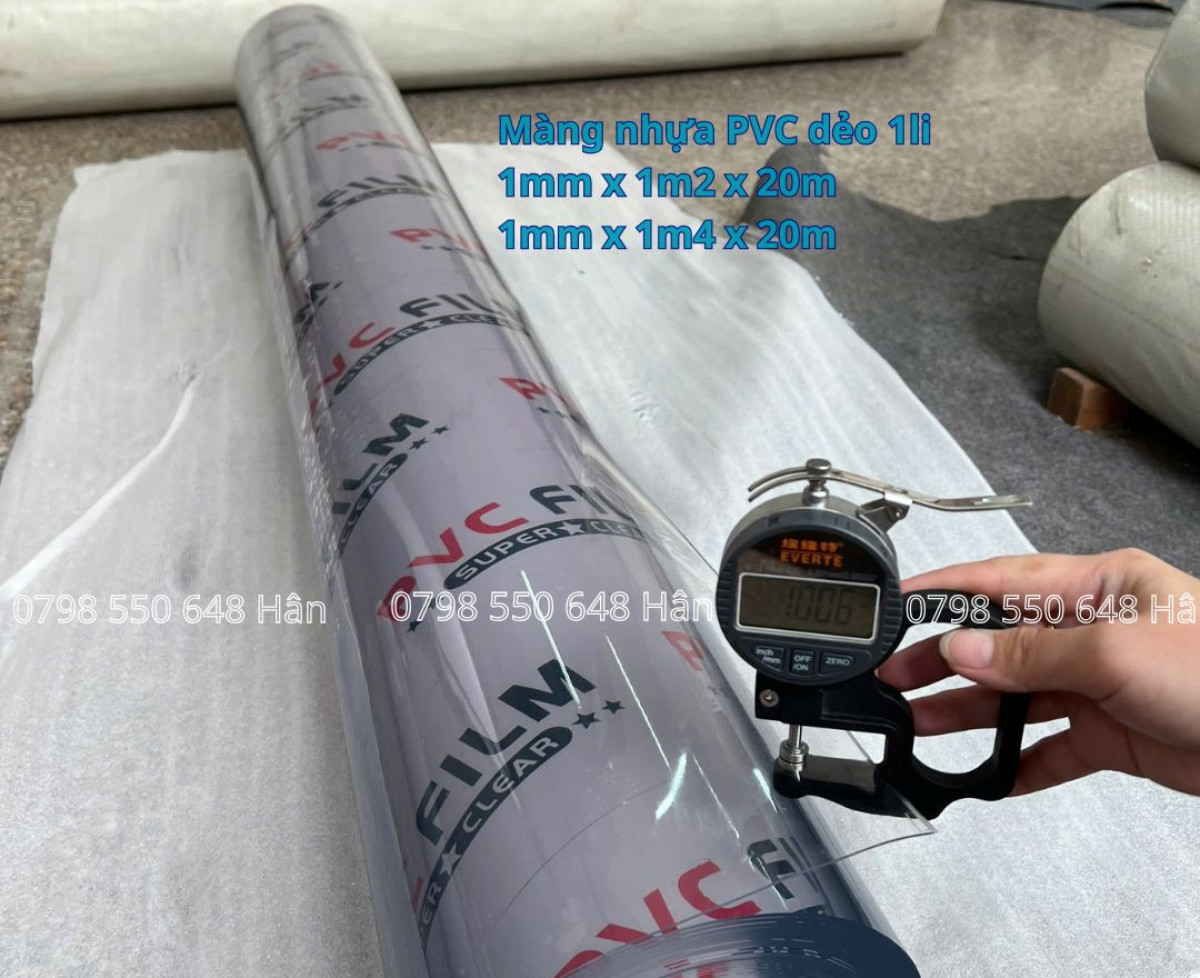 Màng nhựa pvc dẻo trong suốt 0.5mm, 1.0mm, 1.5mm