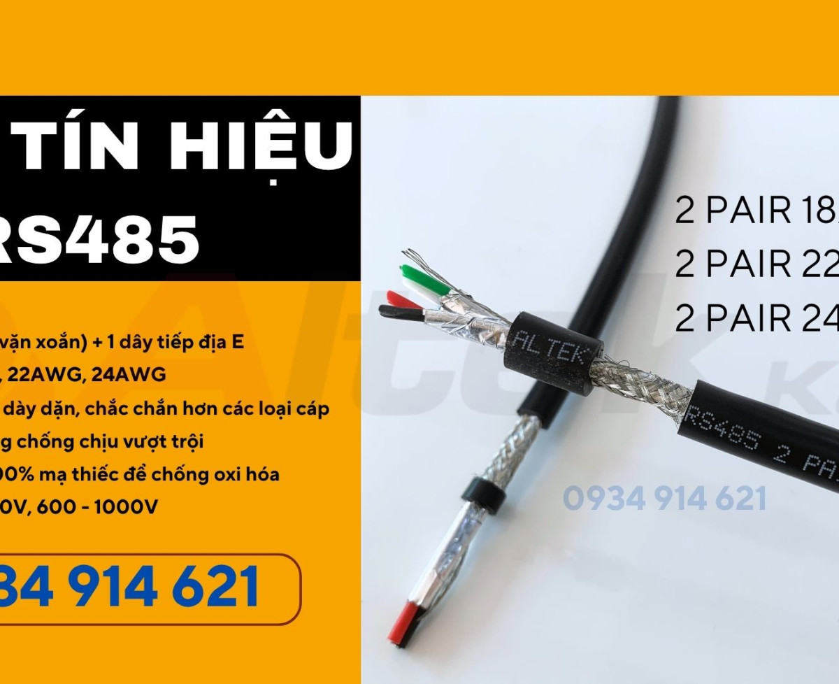 Cáp RS485 chống nhiễu 2x18AWG/2x22AWG/2x24AWG Altek Kabel