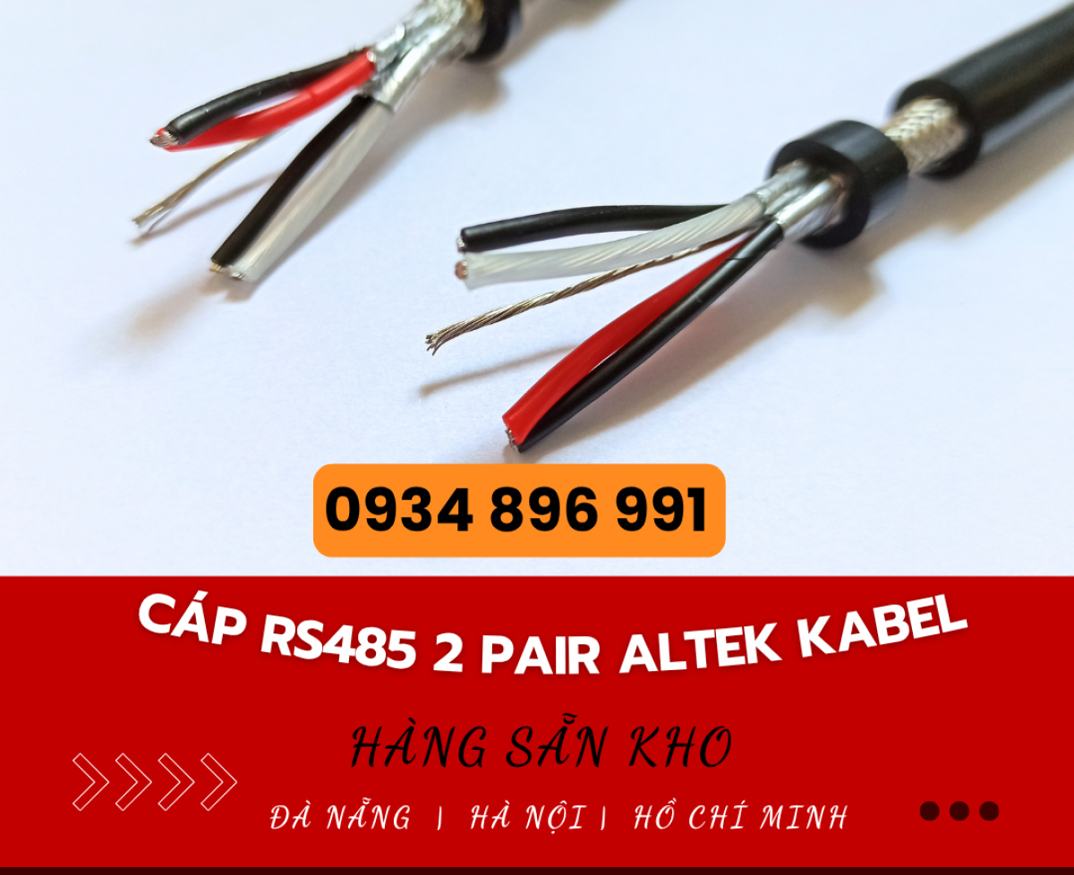 Cáp RS485 2 Pair 24 AWG có sẵn, giao nhanh trong ngày tại Thanh Hóa, Nghệ An, Hà Tĩnh!
