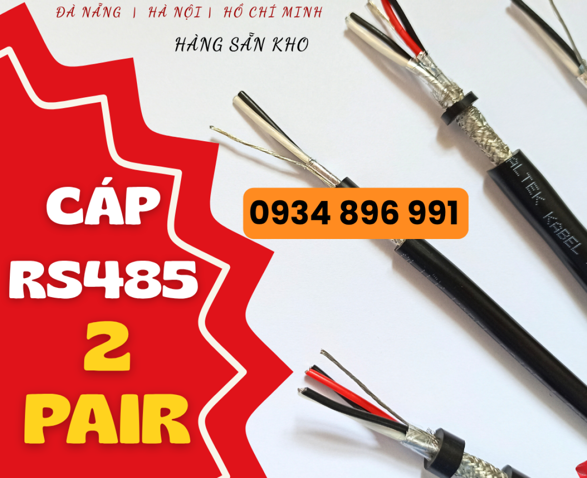 Cáp RS485 2 Pair 24 AWG có sẵn, giao nhanh trong ngày tại Thanh Hóa, Nghệ An, Hà Tĩnh!