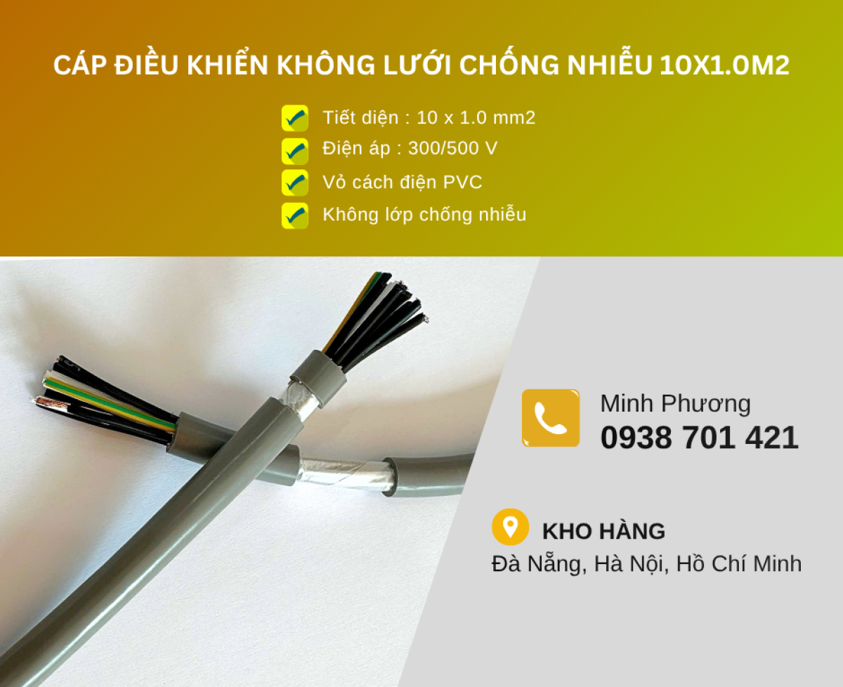 Cáp tín hiệu không lưới 10x1.0mm2 Altek Kabel phân phối Đà Nẵng, Hà Nội, Huế