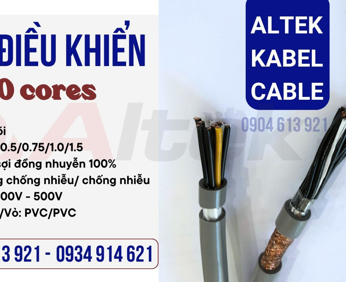 Cáp điều khiển 120.5/12x0.75/12x1.0/12x15 Altek Kabel CT -500 SH -500