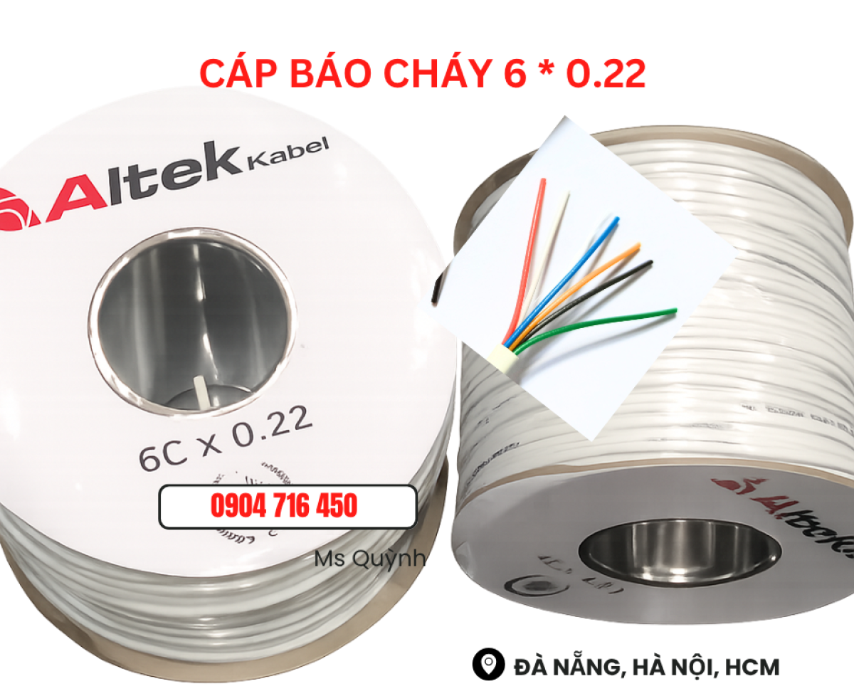 Cáp tín hiệu báo cháy, cáp loa 8x0.22 Altek Kabel Hà Nội, Đà Nẵng, Sài Gòn