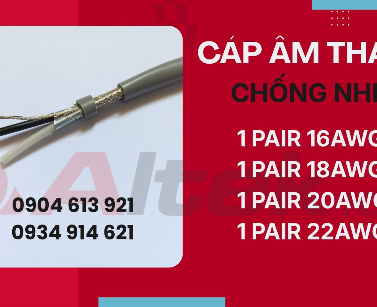 Cáp tín hiệu âm thanh xoắn chống nhiễu 16AWG/18AWG/20AWG/22AWG