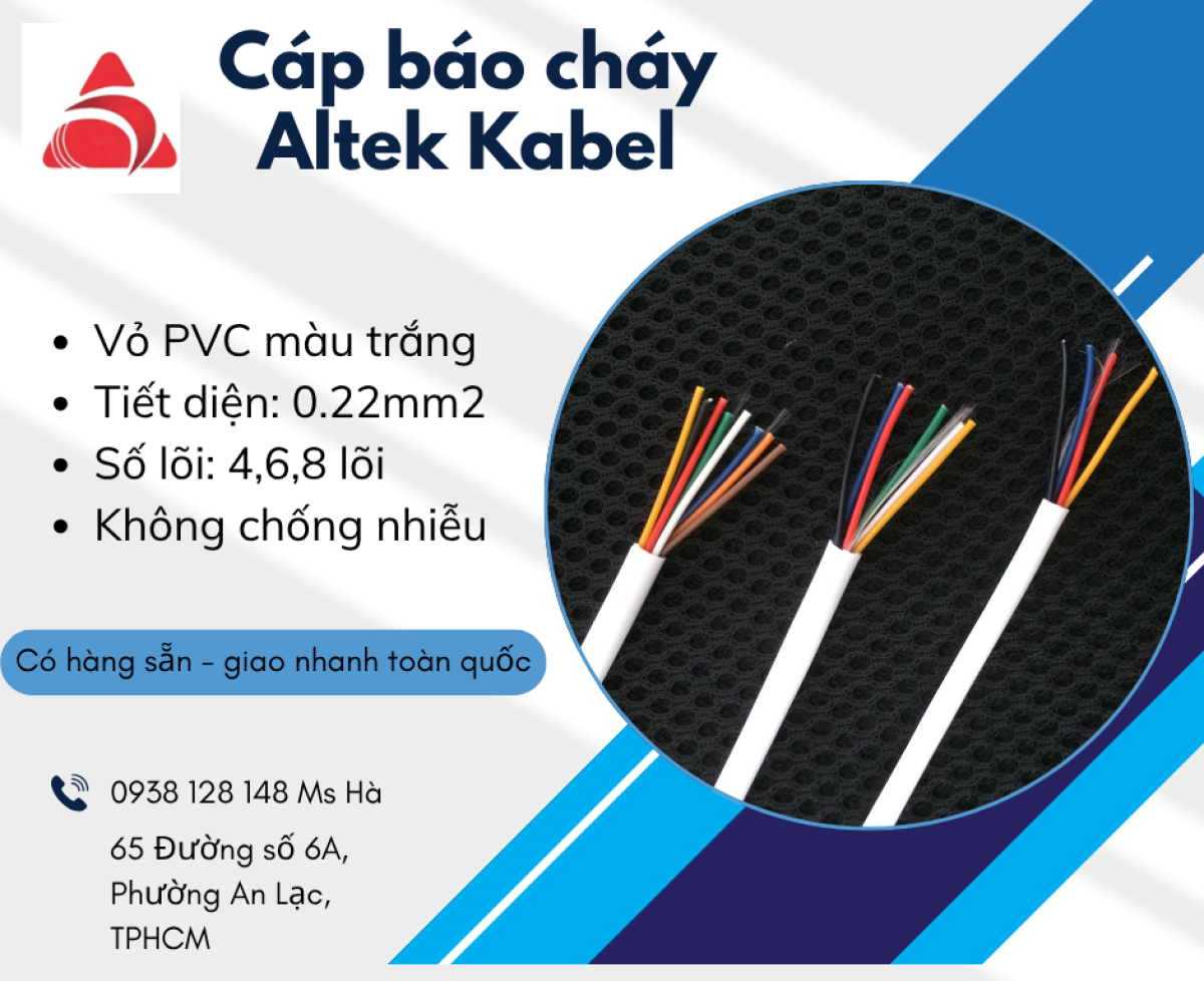Cáp báo cháy 0.22mm Altek Kabel