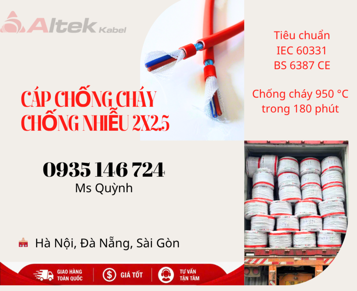Cáp Chống Cháy Chống Nhiễu Altek Kabel Giá Tốt Dùng Cho Hệ Thống Báo Cháy
