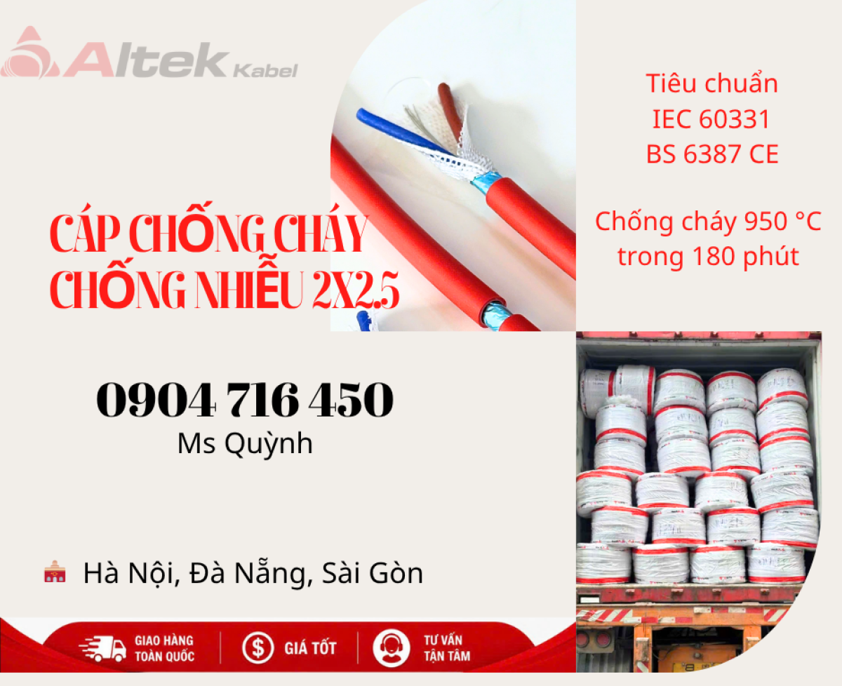 Cáp Chống Cháy Chống Nhiễu Altek Kabel Giá Tốt Dùng Cho Hệ Thống Báo Cháy