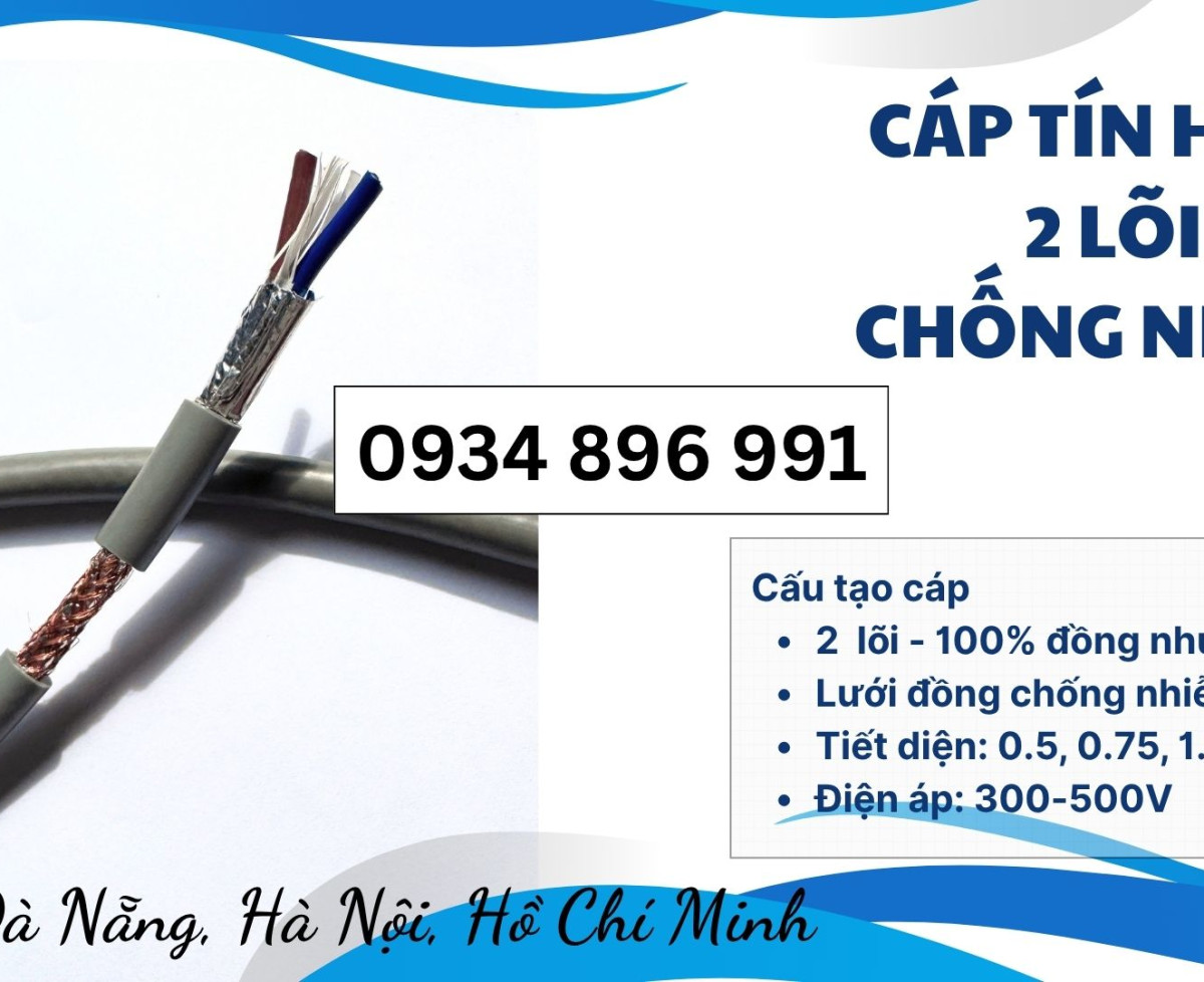 Cáp Điều Khiển Chống Nhiễu 2 Lõi Tại Hà Nội, Đà Nẵng, TP.HCM