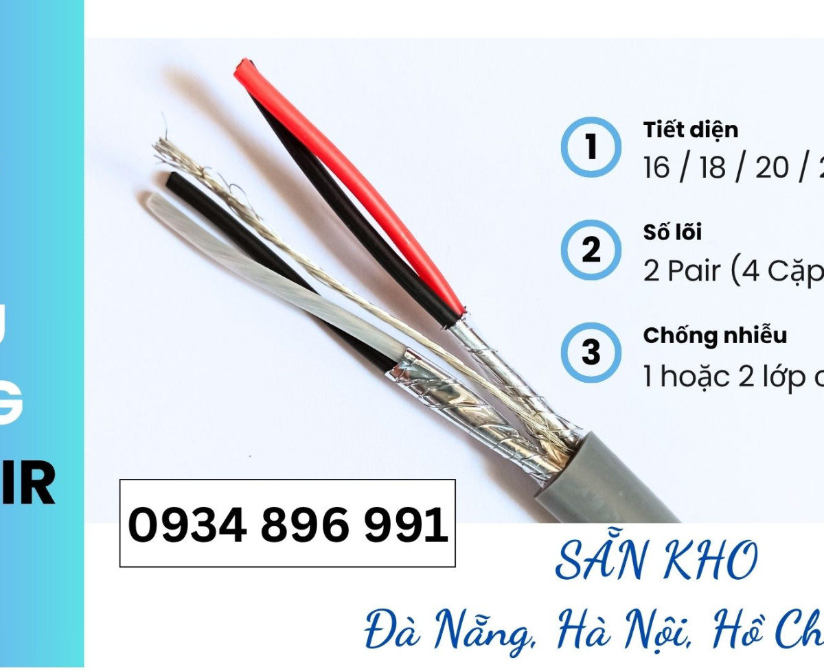 Dây Tín Hiệu Chống Nhiễu 24 AWG – Có Sẵn Phú Yên, Khánh Hòa, Bình Định