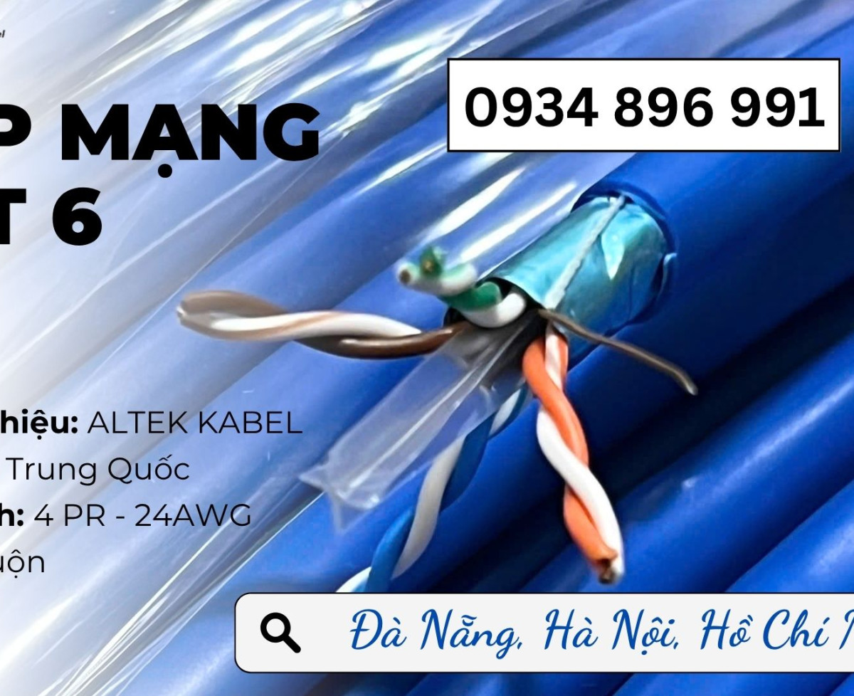 Cáp Altek Kabel Cat6 23AWG – Phân Phối tại HCM, Long An, Cần Thơ