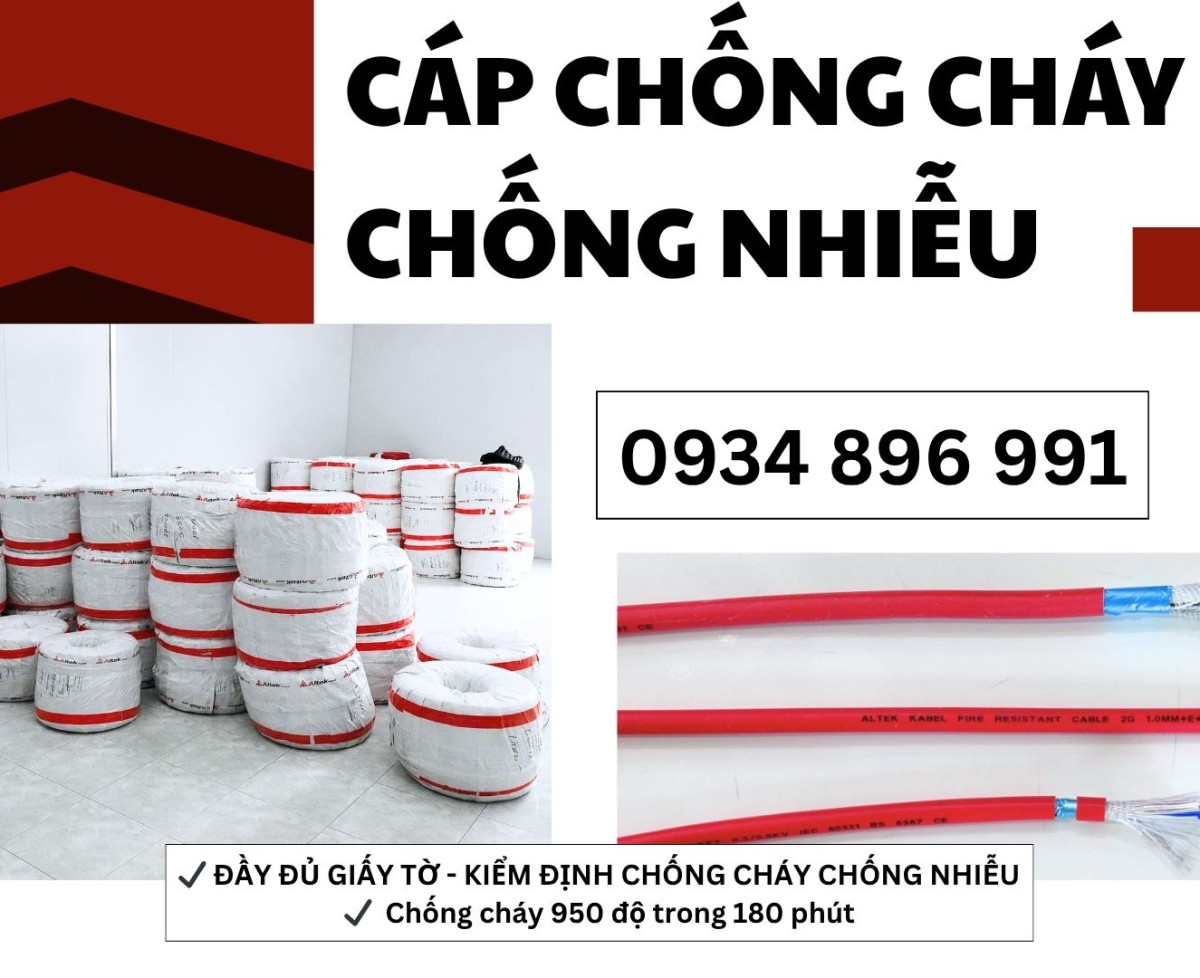 Dây Cáp Chống Cháy Chống Nhiễu 2x1.0mm² Giao Hàng Toàn Quốc Đến HCM, Bình Thuận