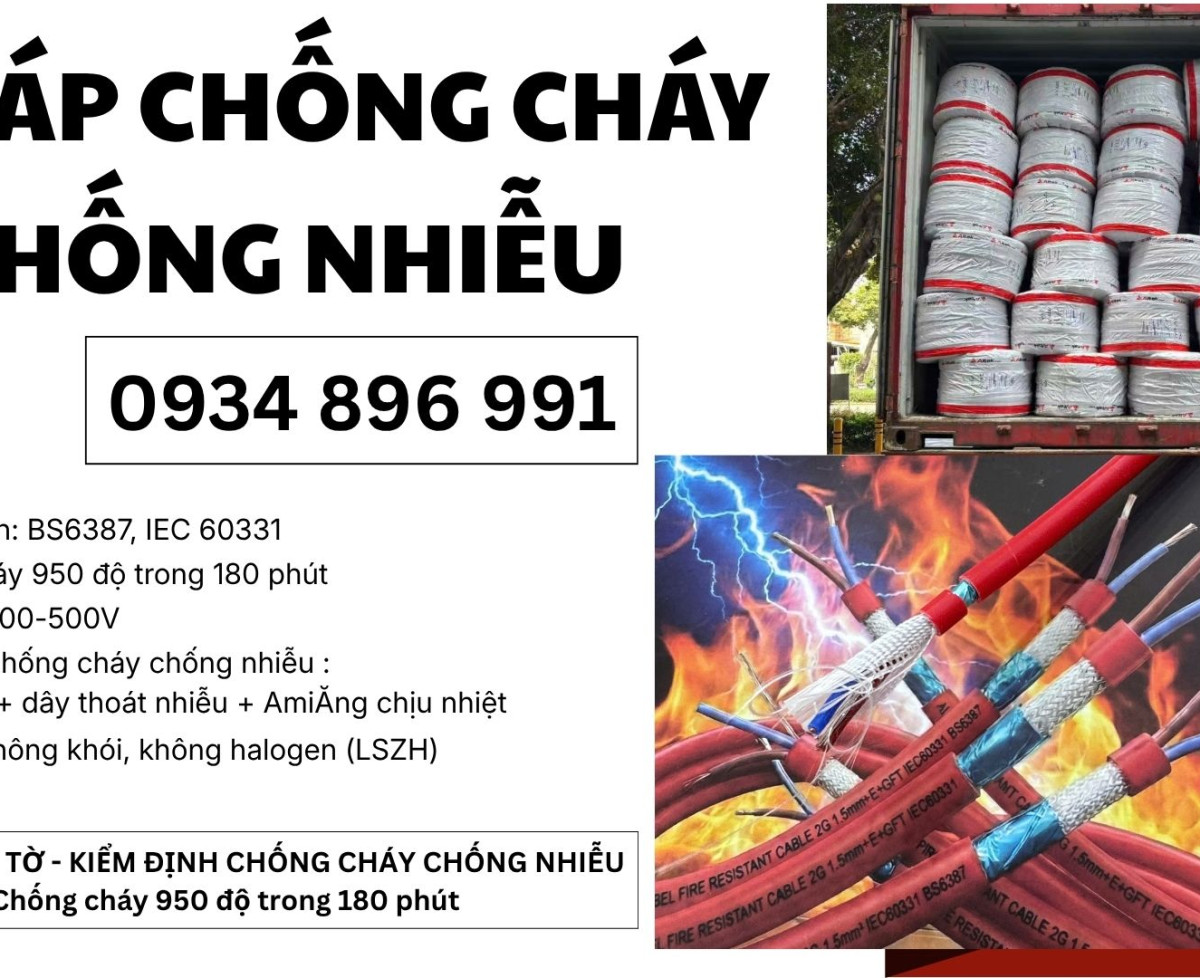 Dây Cáp Chống Cháy Chống Nhiễu 2x1.0mm² Giao Hàng Toàn Quốc Đến HCM, Bình Thuận