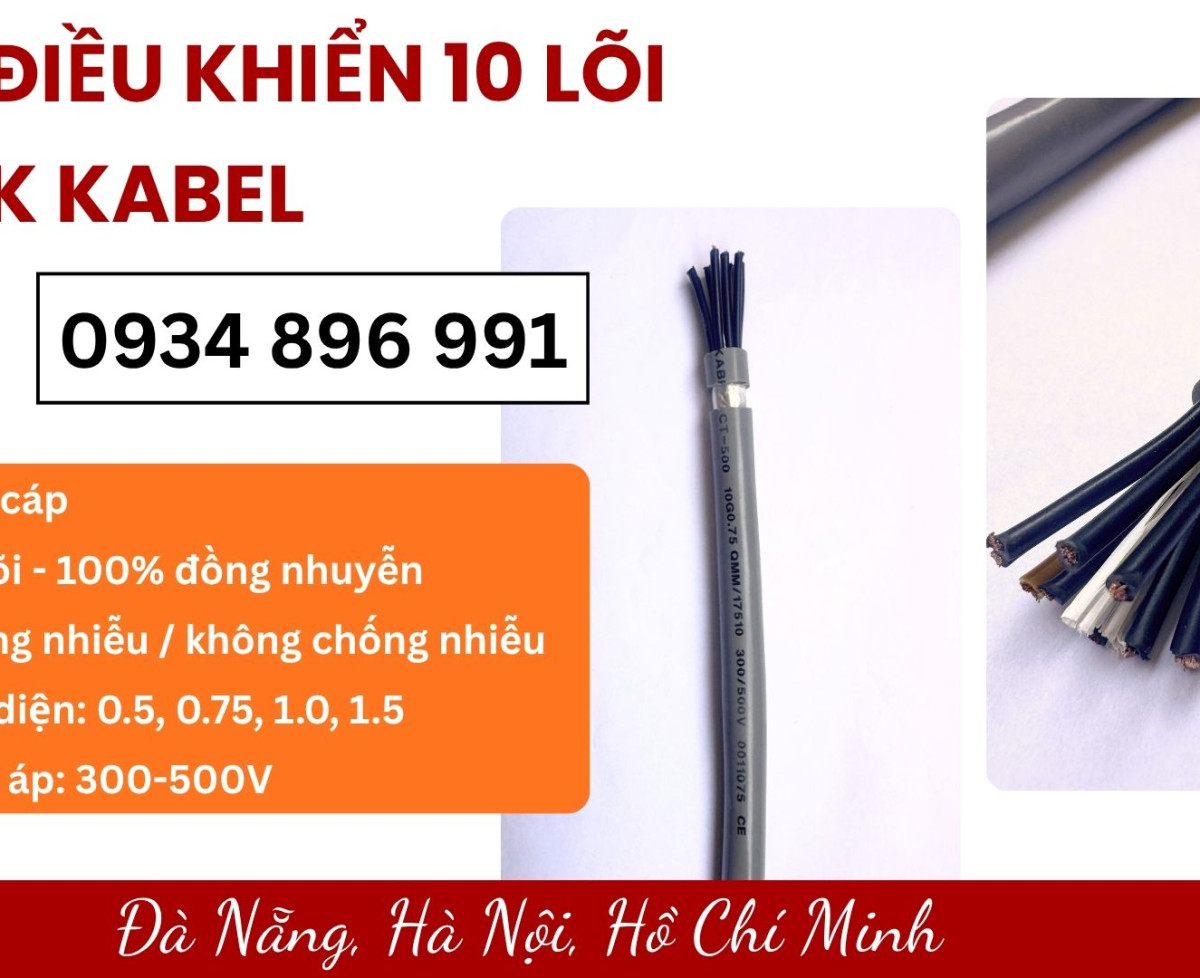 Cáp Điều Khiển 10 Lõi Tiết Diện 1.0 mm² Có Sẵn Tại Hà Nội, Hưng Yên
