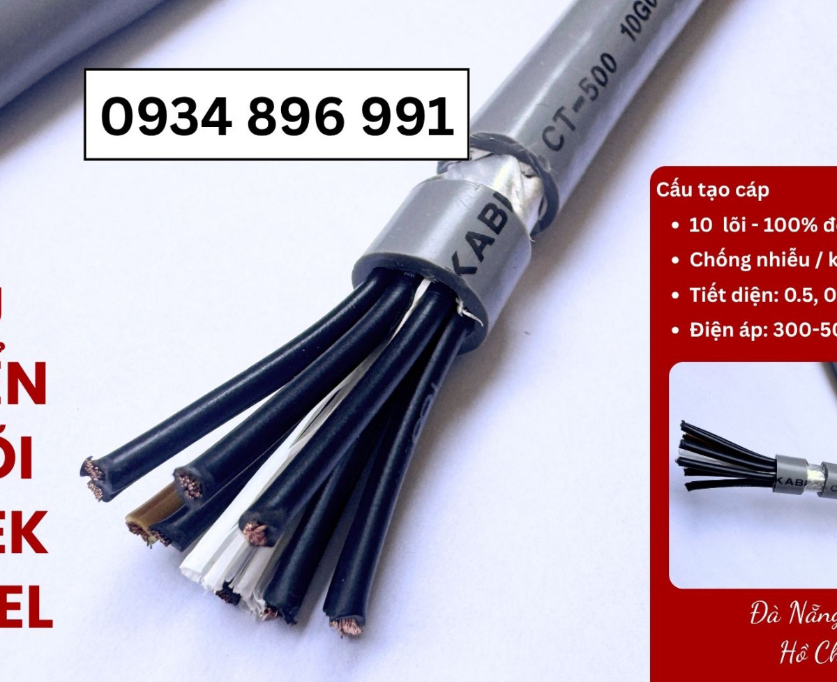 Cáp Điều Khiển 10 Lõi Tiết Diện 1.0 mm² Có Sẵn Tại Hà Nội, Hưng Yên