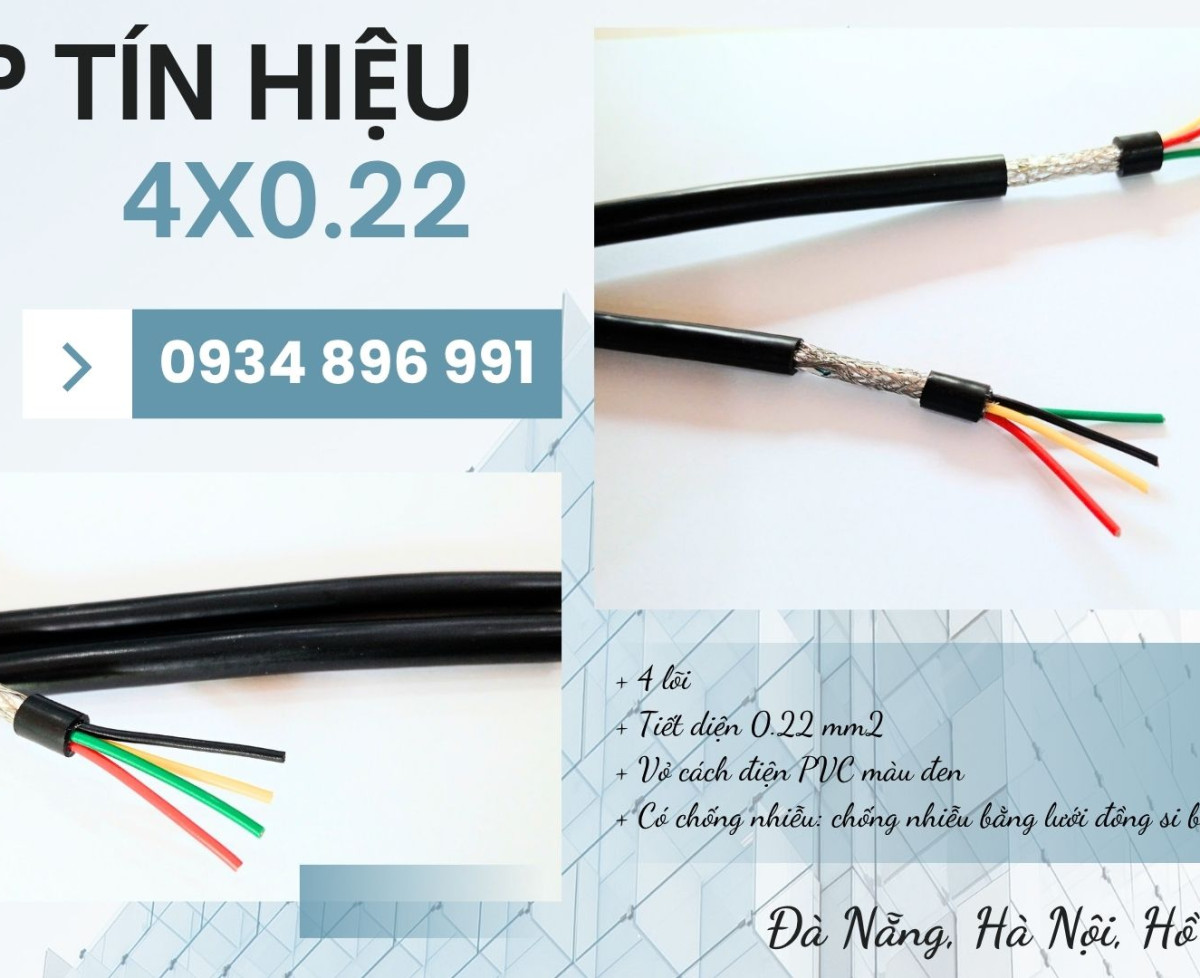 Cáp Tín Hiệu 4 Lõi 0.22 mm² Tại Hà Nội, Đà Nẵng, Hồ Chí Minh – Giá Kho Cạnh Tranh