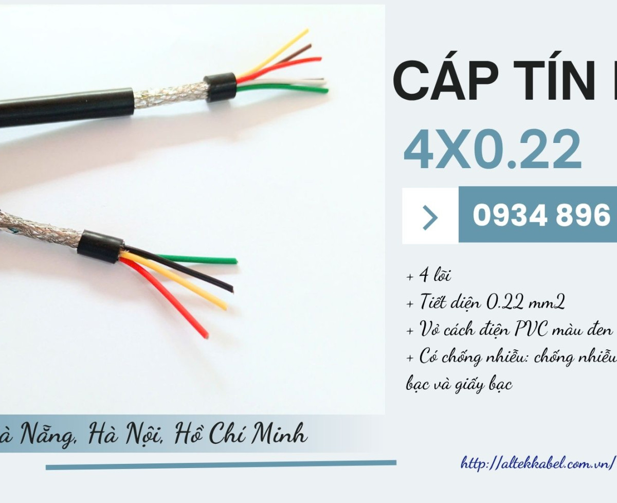 Cáp Tín Hiệu 4 Lõi 0.22 mm² Tại Hà Nội, Đà Nẵng, Hồ Chí Minh – Giá Kho Cạnh Tranh